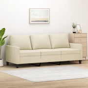 Divano a 3 Posti-Sofa 3 Posti Crema 180 cm in Similpelle 287574