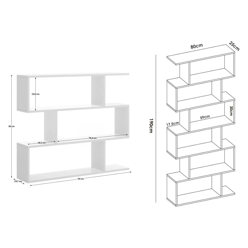 Jesolo, set Libreria Modulabile, Bianco