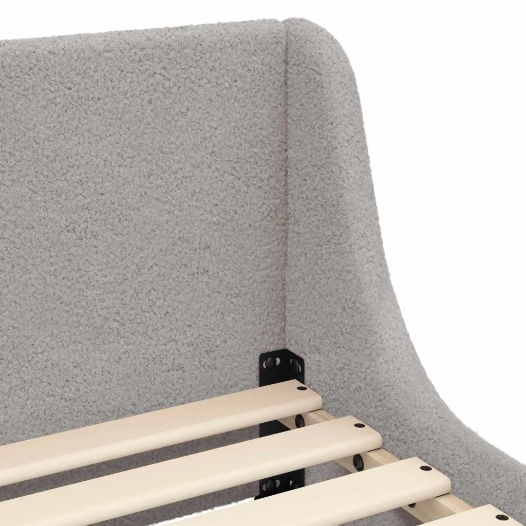 Struttura letto bambini con testata Grigio chiaro 90 x 200 cm