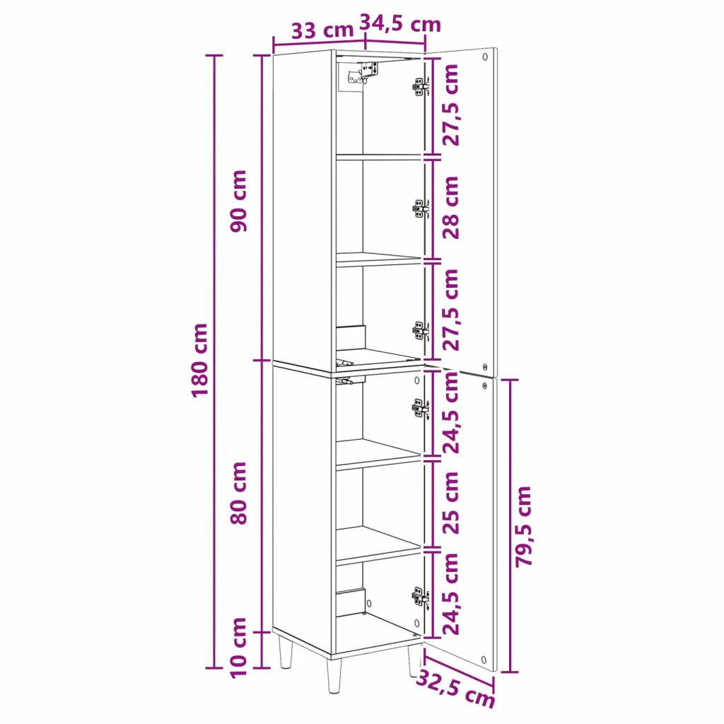 Set di armadi 2 pz Legno ingegnerizzato 3416555