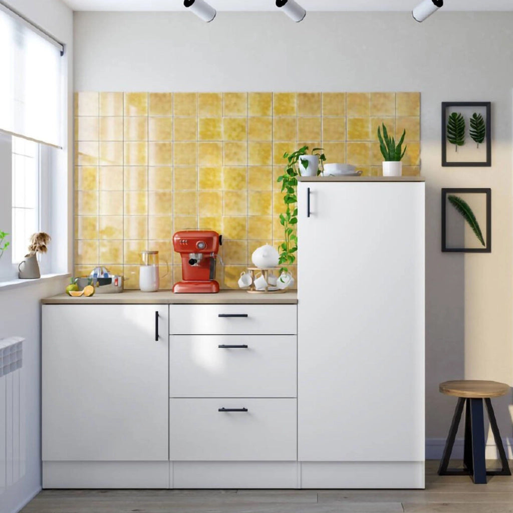 Cucinino Zafrena, Cucina 3 Ripiani, Elettrodomestici non inclusi, Bianco