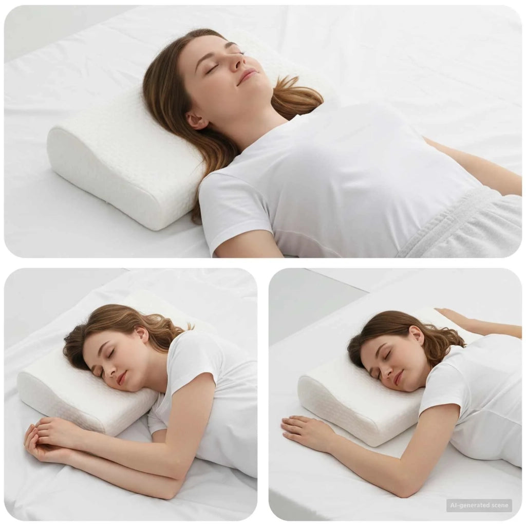 Cuscino da Letto Bianco 50 x 30 x 10,5 cm Schiuma Memory 42020208
