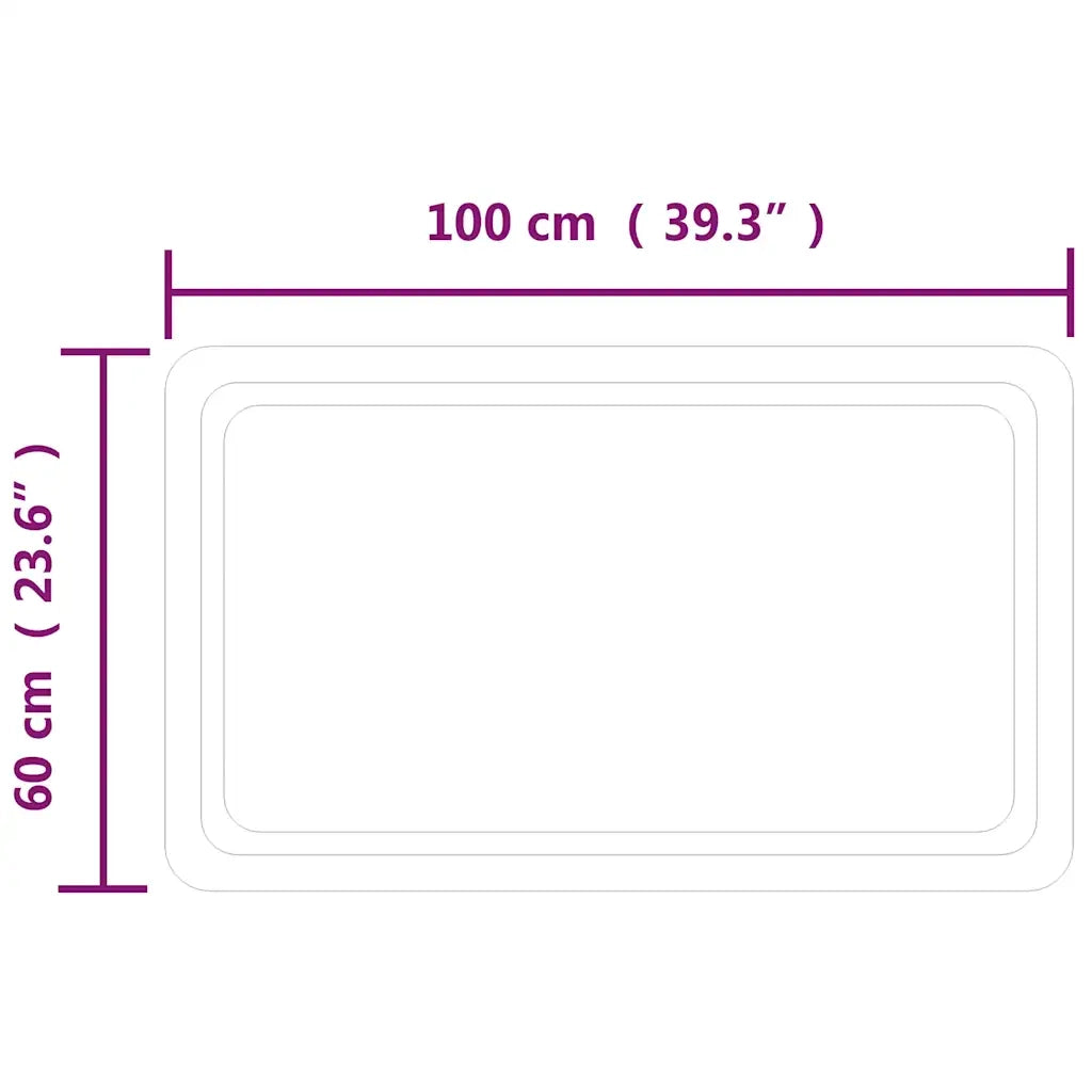 Specchio da Bagno con Luci LED 100x60 cm 151793