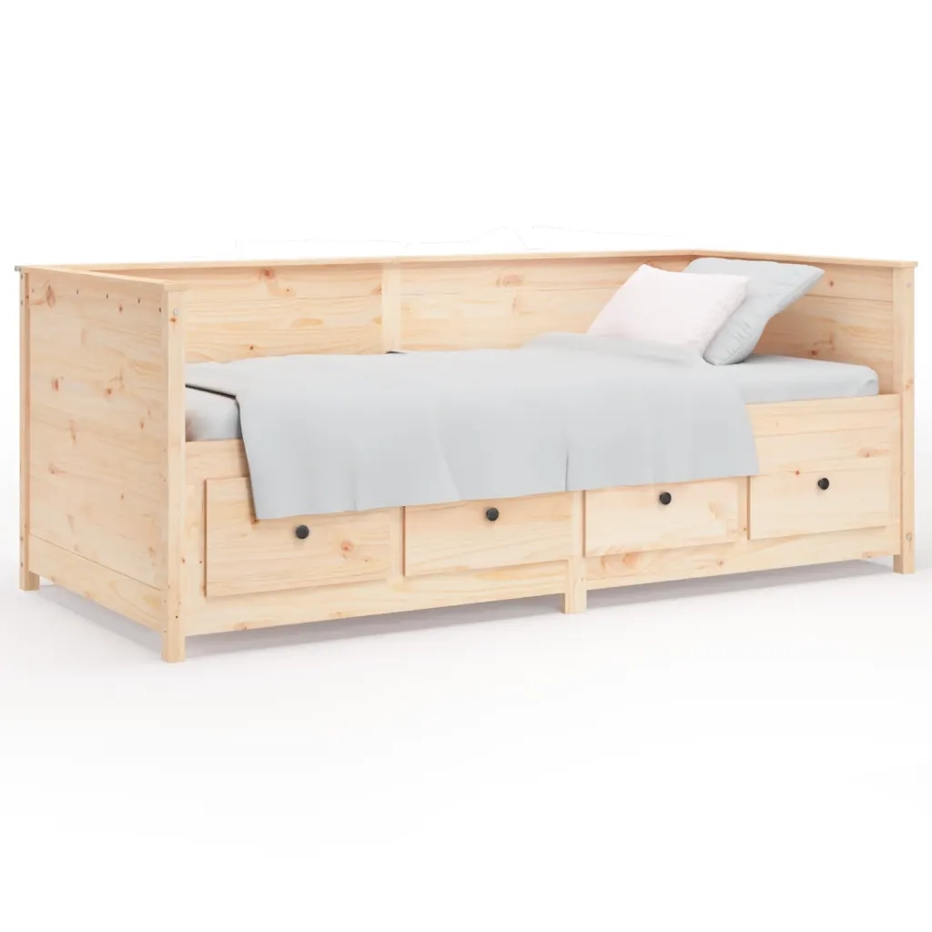 Letto singolo | Letto per adulti | Dormeuse senza Materasso 90x190 cm in Legno Massello di Pino