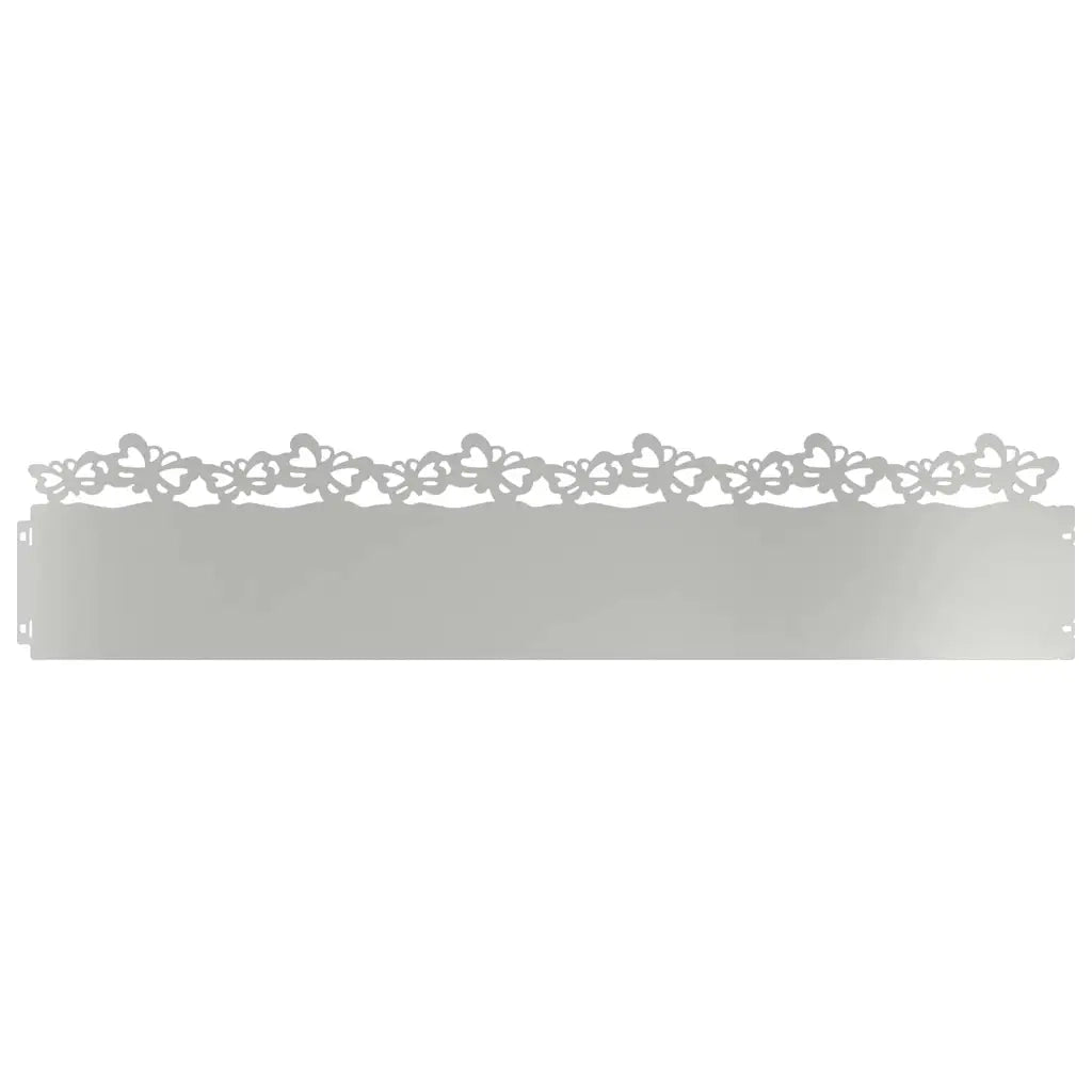 Bordure per prato 10 pcs Argento 103 x 0,05 x 22 cm 874822