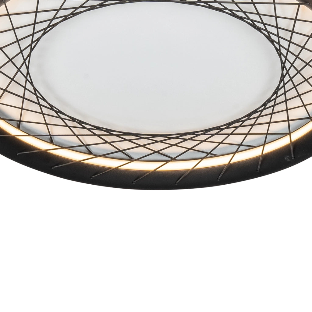 Plafoniera LED moderna rotonda 51cm 38W nero/bianco Nest
