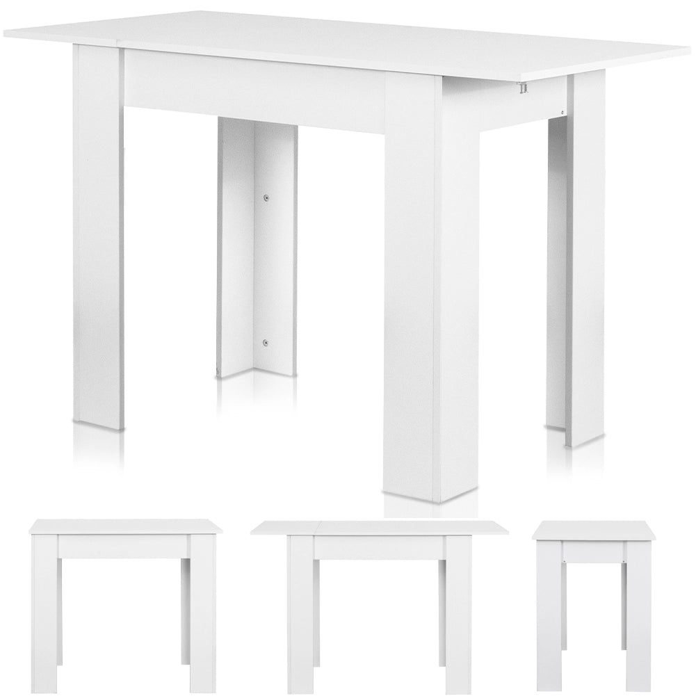 Tavolo Allungabile Cucina Sala Pranzo da 90 a 120cm Bianco Frassinato Estensibile