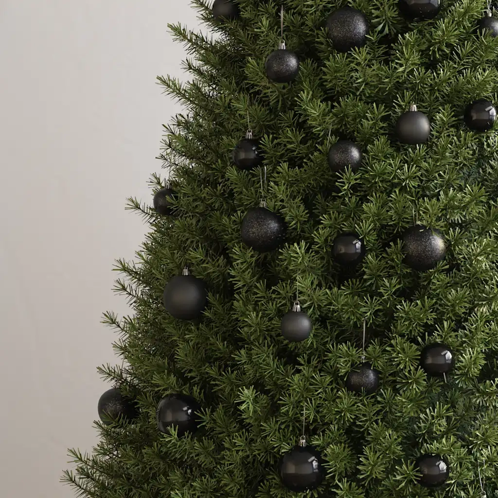 Set Palline di Natale 100 pz Nero