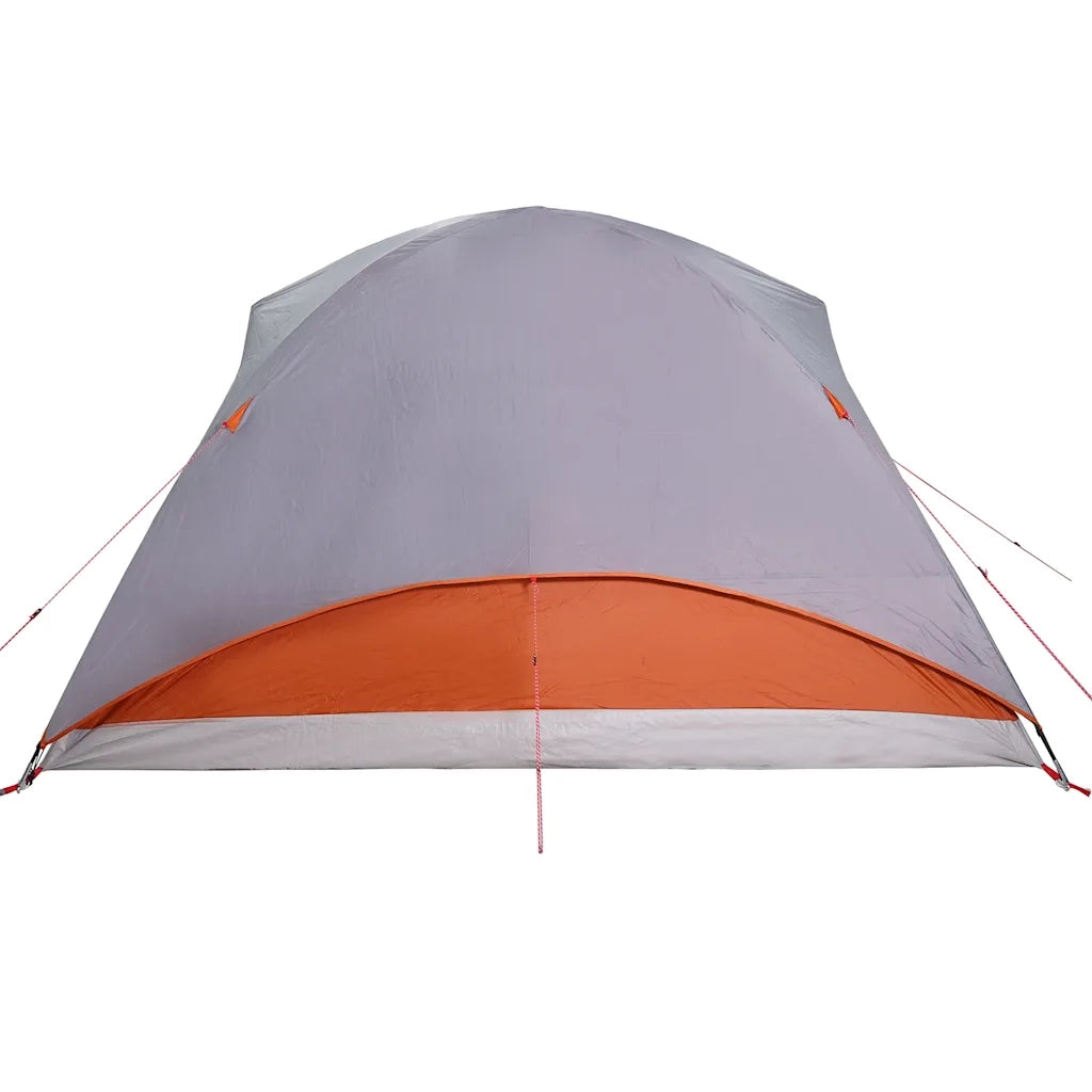 Tenda da Campeggio 4 Persone-Tenda per Escursionismo Grigio e Arancione Impermeabile 543501