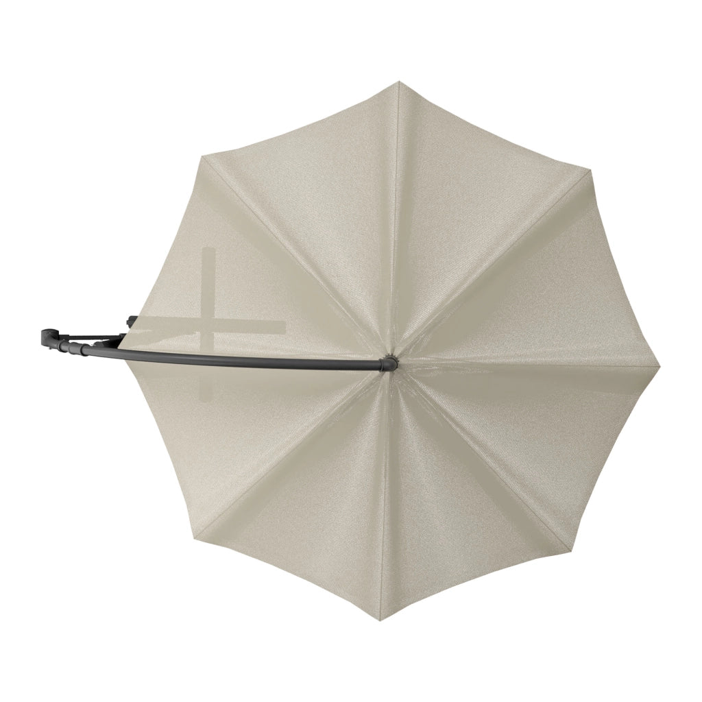 Stadia - Ombrellone da giardino decentrato ø 300 cm con palo in acciaio H250 cm beige