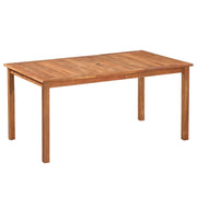 Set da Pranzo da Giardino 7 pz in Polyrattan Nero e Marrone 44101