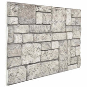 Pannelli da parete 10 pcs Grigio 100 x 50 cm Schiuma EPS 332929