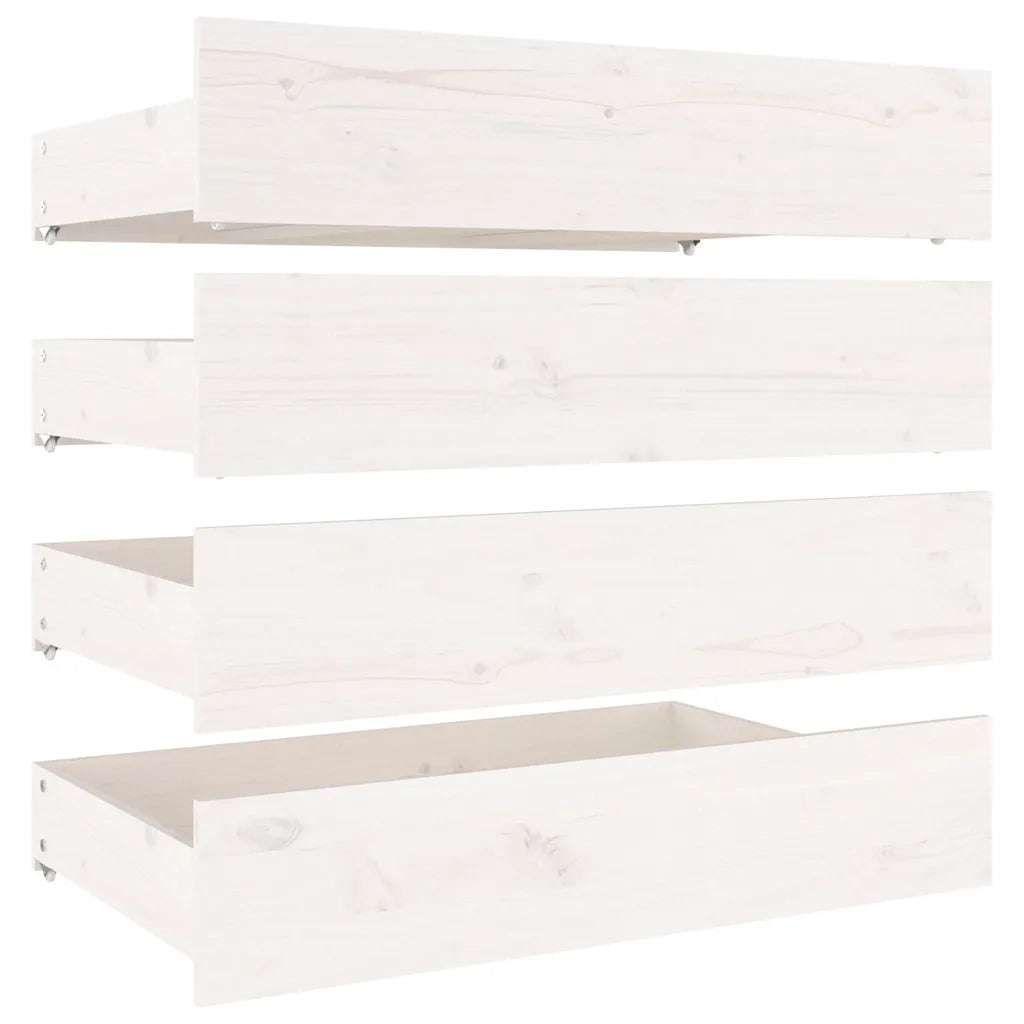 Giroletto con Cassetti Bianco 135x190 cm Double