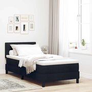 Letto a molle con testiera Nero 100 x 200 cm Tessuto 3338666