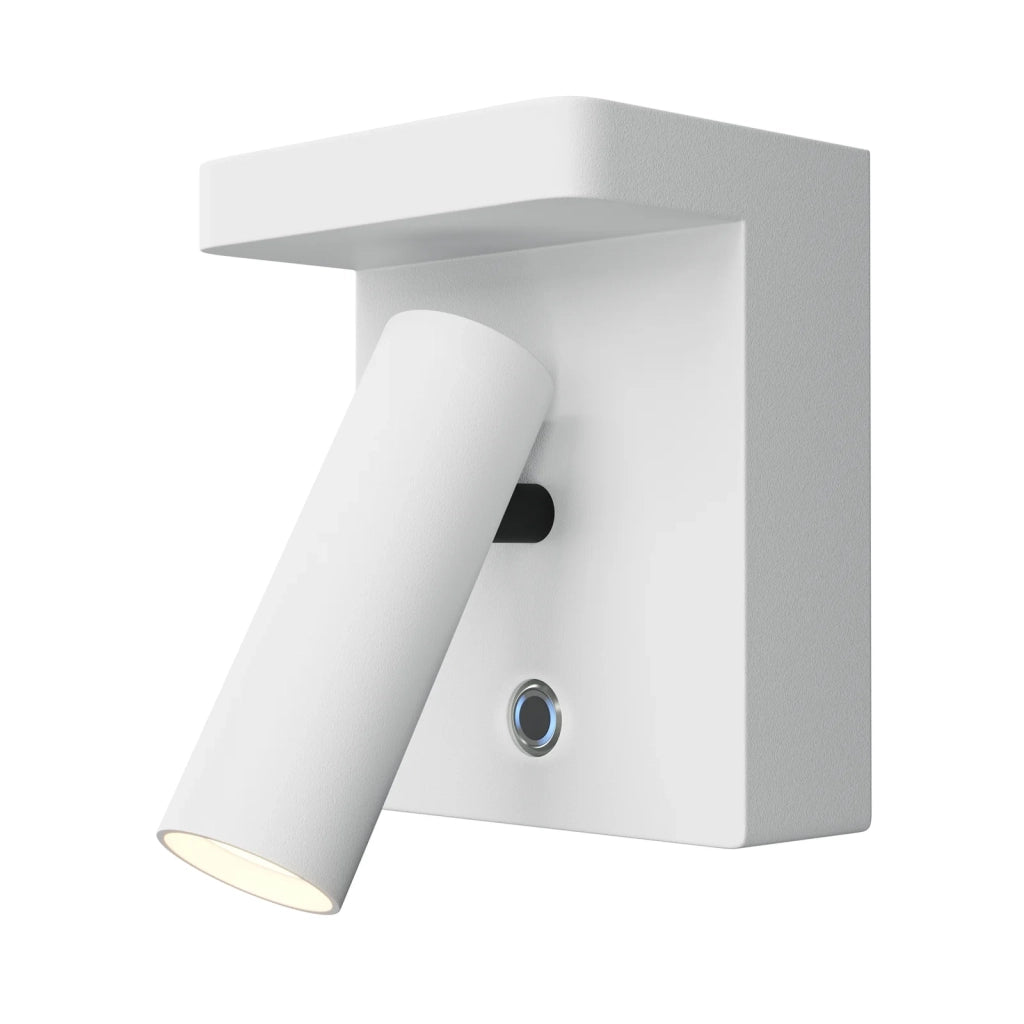 Maytoni applique moderna Aron 1 luce LED integrato bianco alluminio