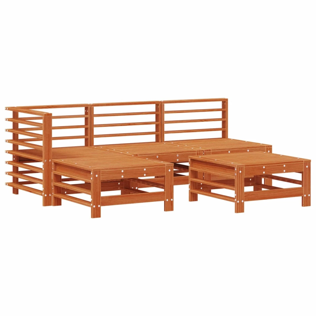 Set Lounge da Giardino 5 pcs Marrone Cerato 3418074