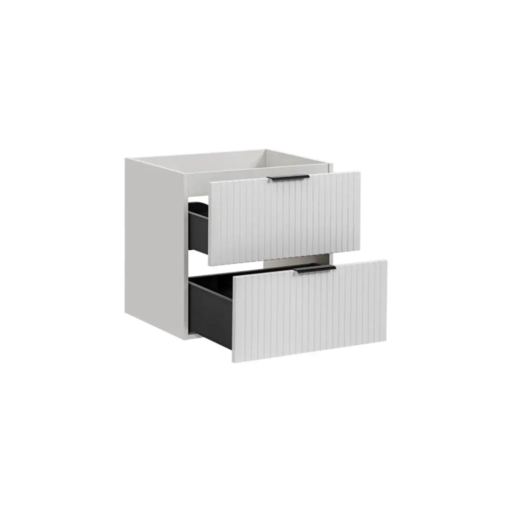 Mobile sottolavabo NOXERA – 60 cm – 2 cassetti – Colore bianco opaco – Da appendere