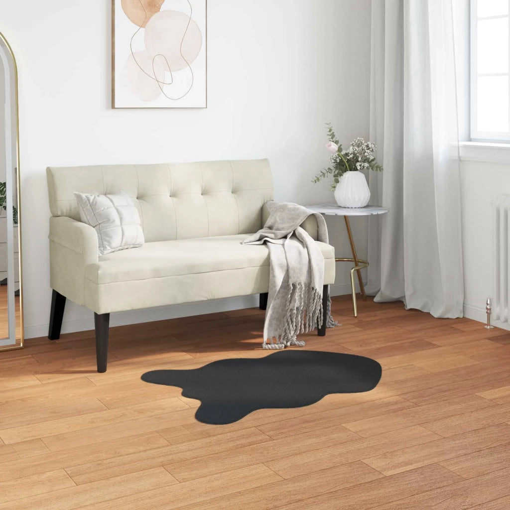 Tappeto antiscivolo in sintetica di coniglio OLITE Nero 42021738