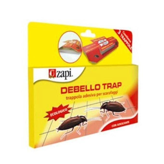 Zapi Trappola Adesiva Scarafaggi Debello Trap Pezzi 3