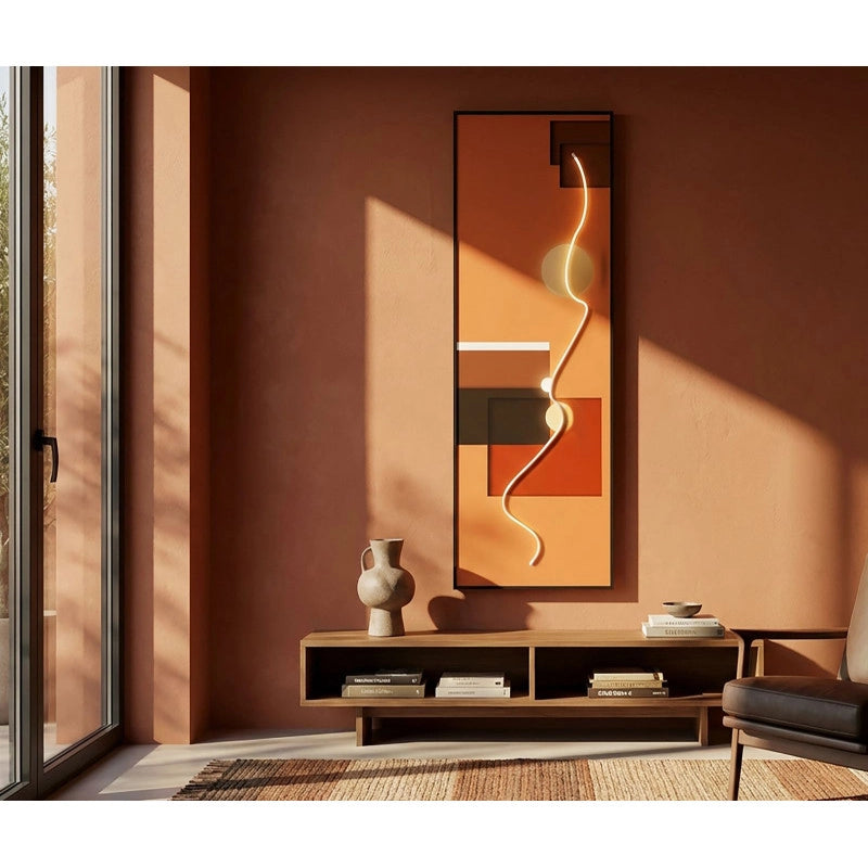 Stampa Con Led Su Tela Abstract cm 150x3,5x50