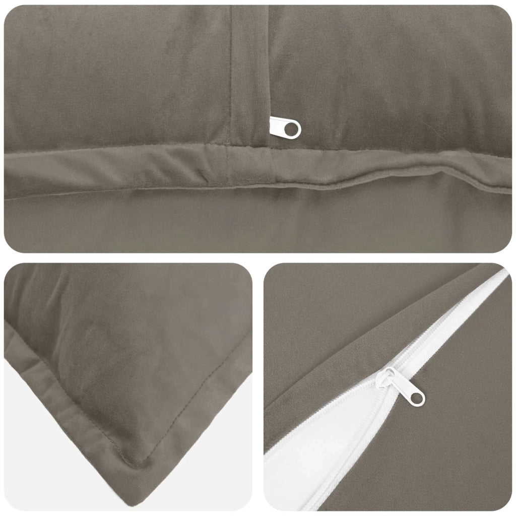 Federa 6 pcs HOUTEN Grigio Chiaro 40 x 60 cm Velluto 917451