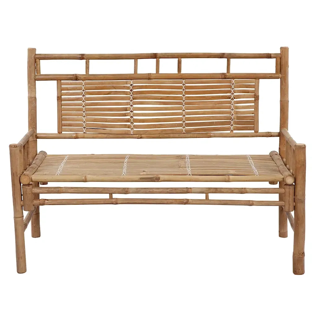Panca da Giardino con Cuscino 120 cm in Bambù 3063877