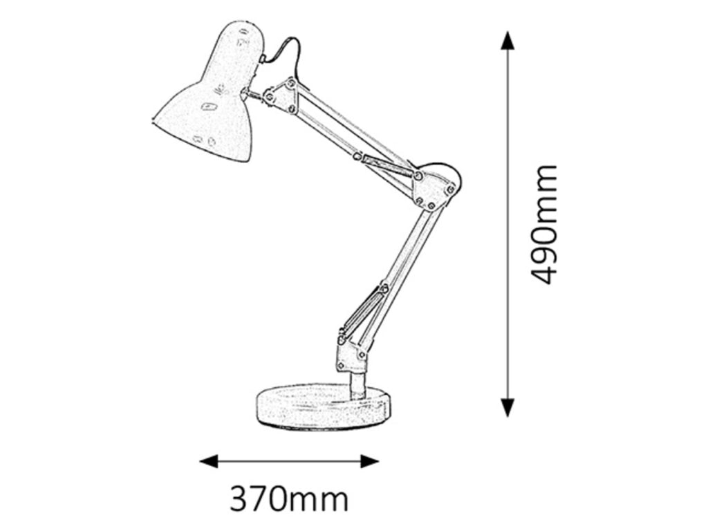 Lampada da scrivania nera metallo E27 Samson 4212 Rabalux
