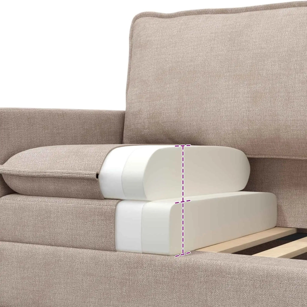 Set di divani 2 pcs Beige Poliestere 3417047