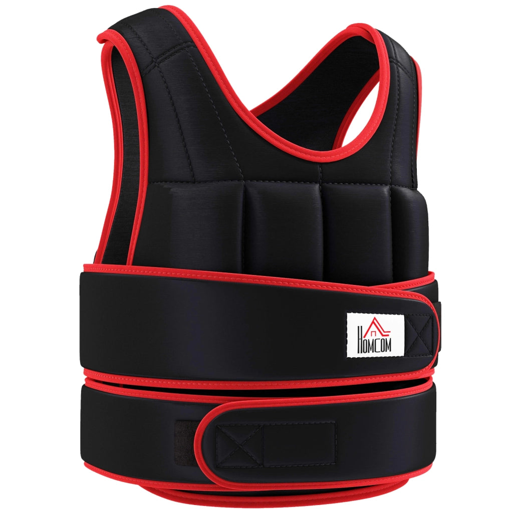 Giubbotto Zavorrato Fitness ¨C Minimal ¨C Nero Rosso 60x50 cm