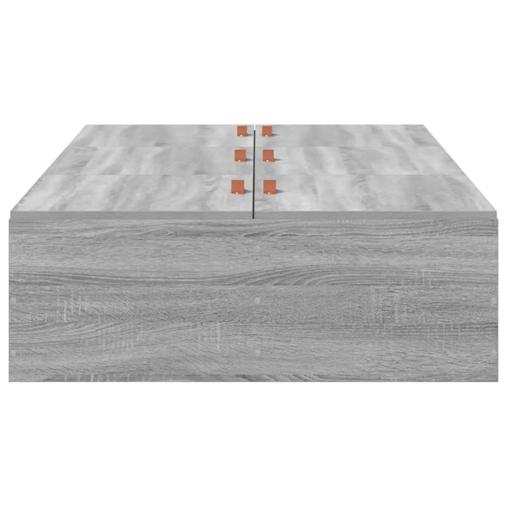 Struttura letto con contenitore-Giroletto con contenitore Grigio Sonoma 90 x 190 cm