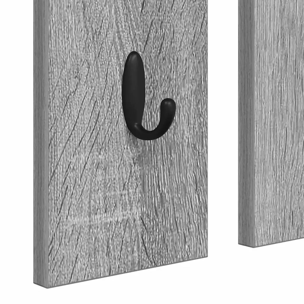 Appendiabiti a muro con specchio Grigio sonoma 84 x 10 x 80 cm 874496
