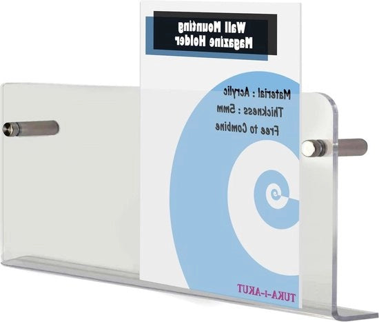 Sostegno per riviste - Acrilico - Resistente - Pannelli per parete - Translucido - 60cm - TKD8256-1x
