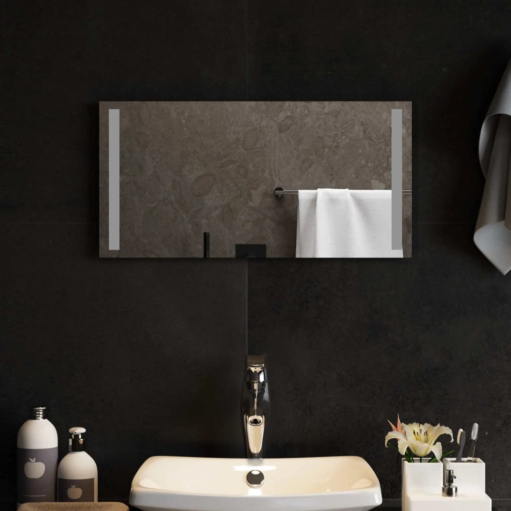 Specchio da bagno LED Trasparente 60 x 30 cm vetro temperato 42045793
