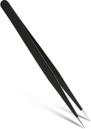 Pincetto Precisio - Finitura fine e alta precisione - Nero - Adatto per modellismo e elettronica - Ideale per gioielli e laboratorio...