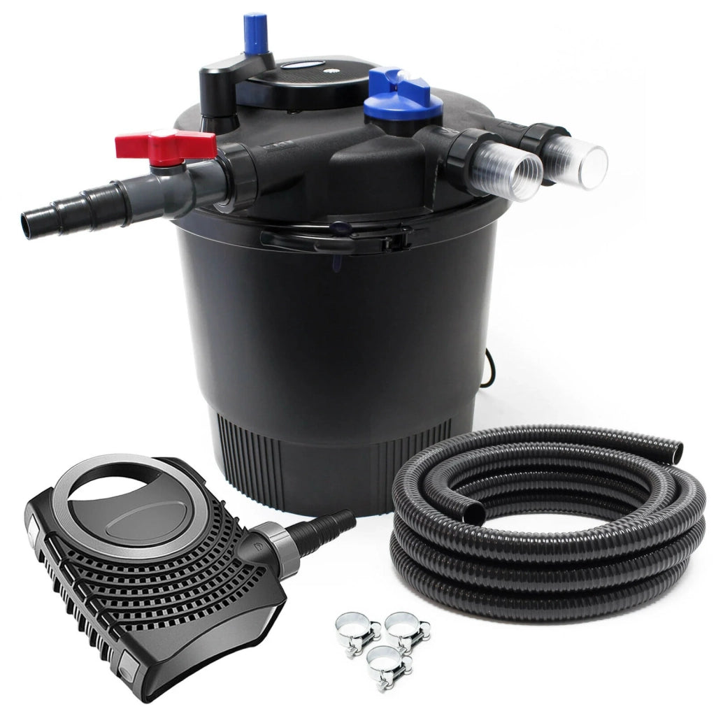 Kit per laghetto da 40.000 litri luce UVC da 36 watt pompa da 12.000 l/h tubo da 10 m kit di filtrazione 16_0001932