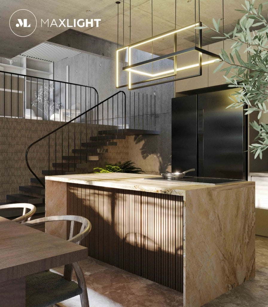 Lampada a sospensione Geometric bianca LED 79,8W Maxlight