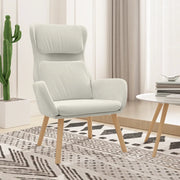 Sedia Relax Bianco Crema Velluto 341360
