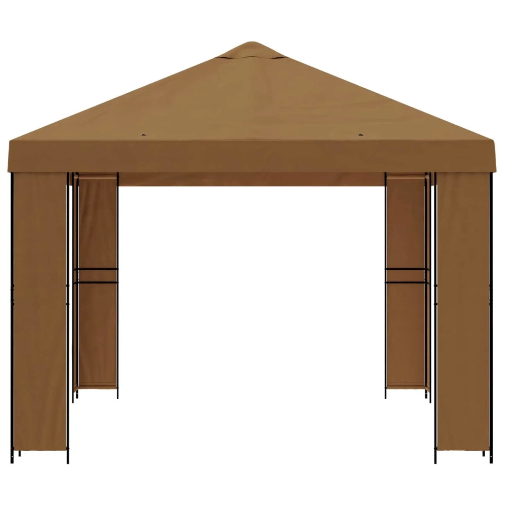 Gazebo 4 × 3 m Beige Poliestere e Acciaio 190 900373
