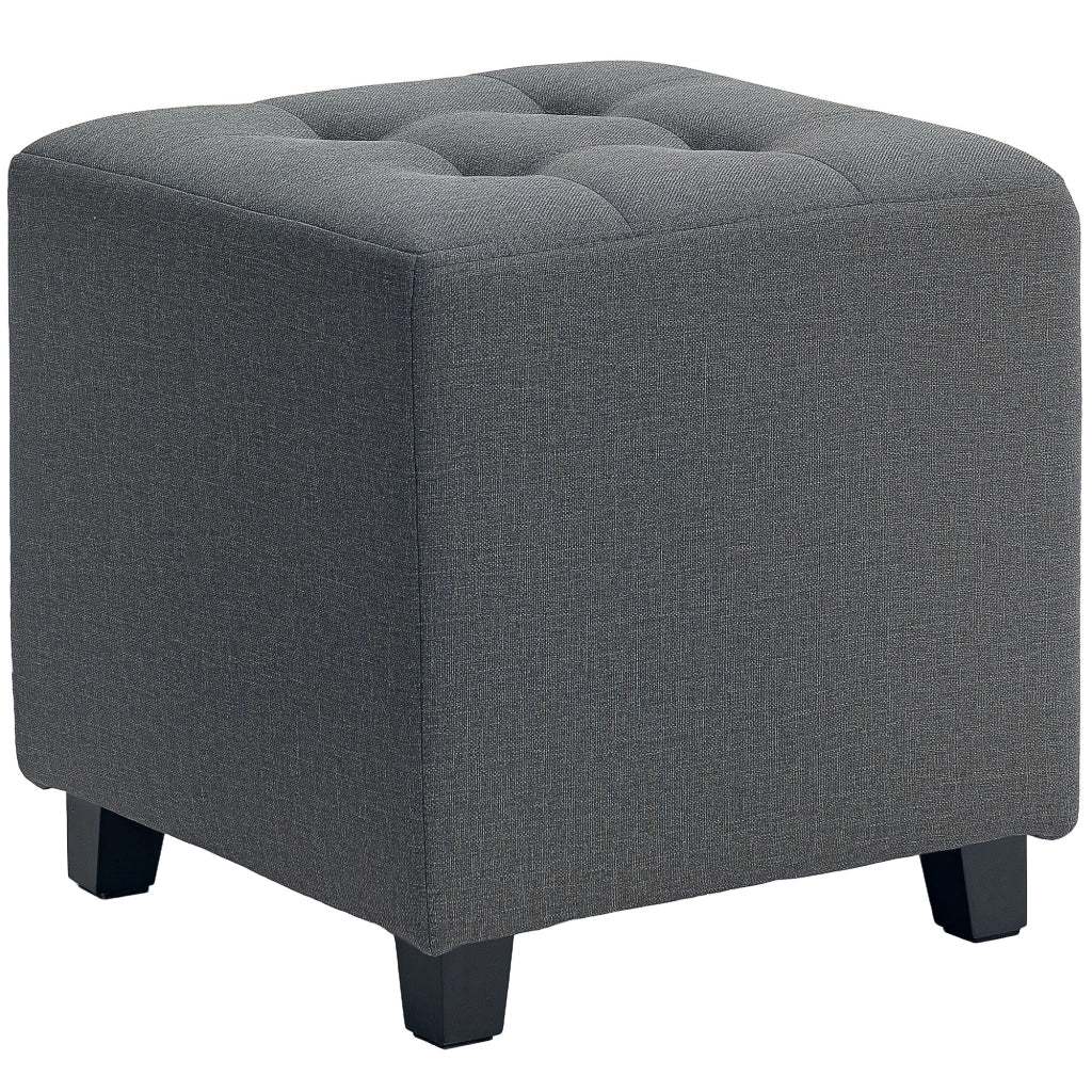 Pouf imbottito con tasca laterale ¨C zephmum ¨C grigio 35x35x35 cm