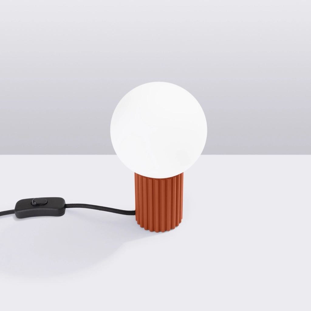 Lampada da tavolo HALO rosso ocra