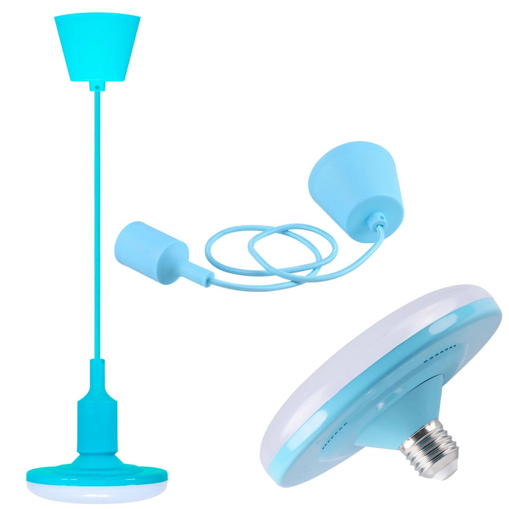 Lampada sospensione KIKI blu E27 LED 10W inclusa Polux