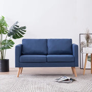 Divano a 2 Posti in Tessuto Blu 281355