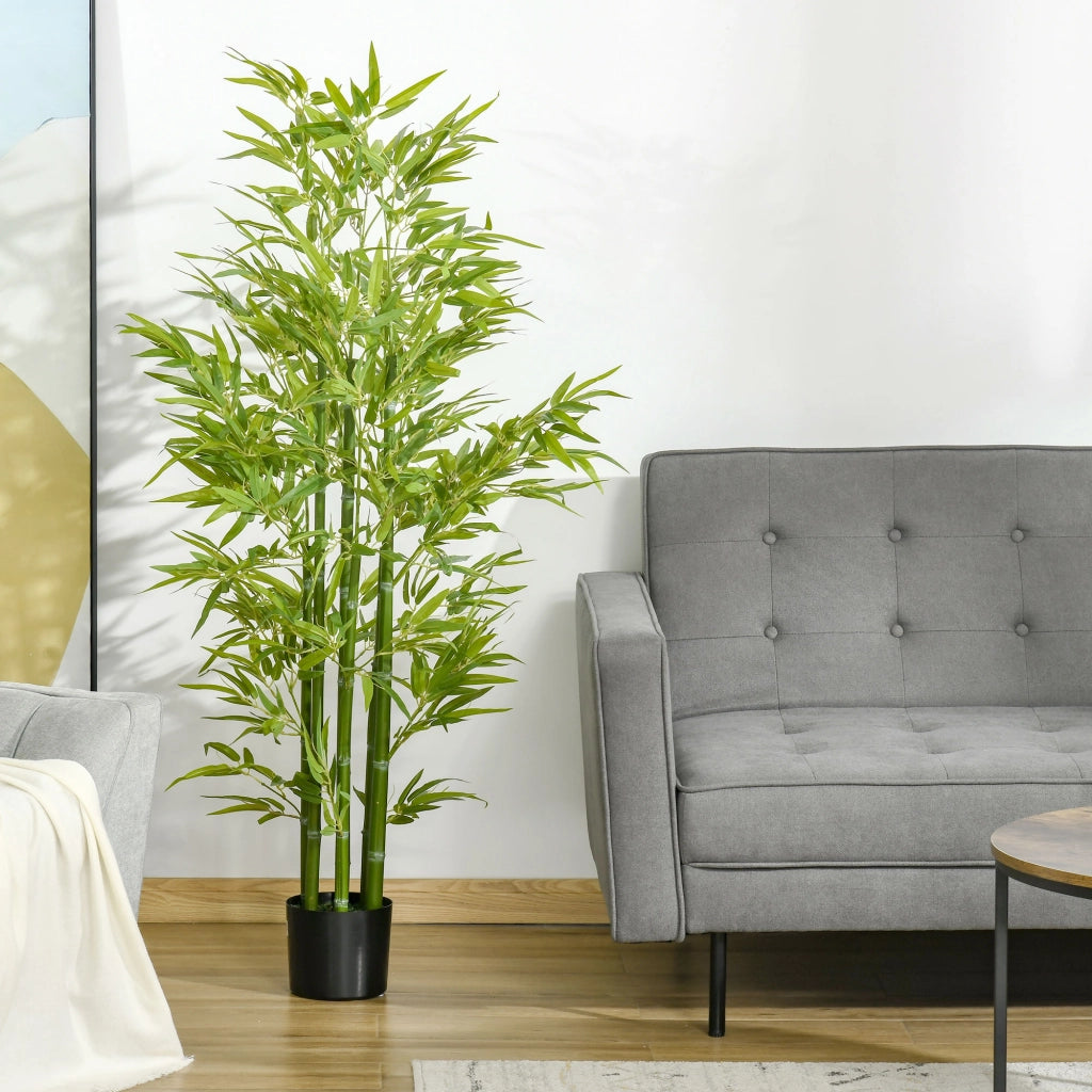 Pianta Finta Bamb¨´ ¨C Minimal ¨C 150cm con Vaso Verde