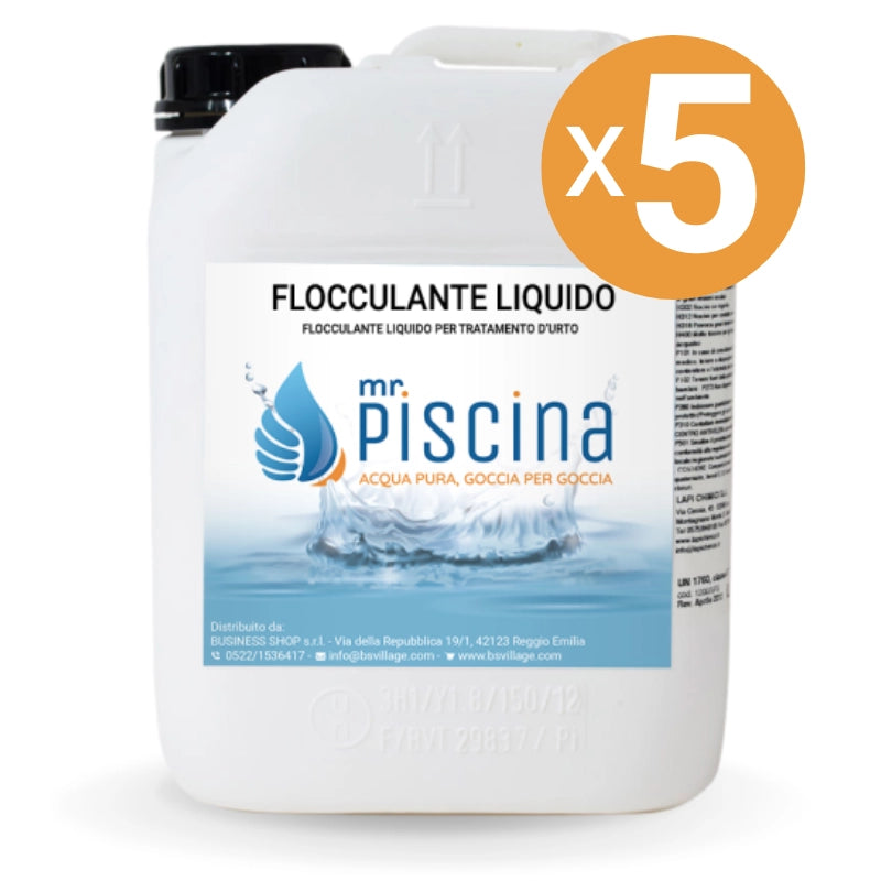 FLOCCULANTE LIQUIDO per piscina Quantità confezione: 5 confezioni