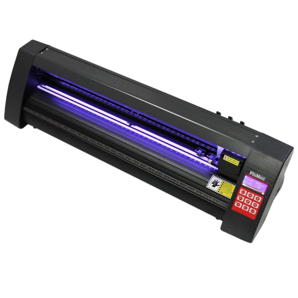 Plotter da Taglio Vinile Macchina per Taglio e Incisione Insegne Etichette Guida Laser - Abbonamento 12 Mesi Software FlexiStarter - LED - 720mm