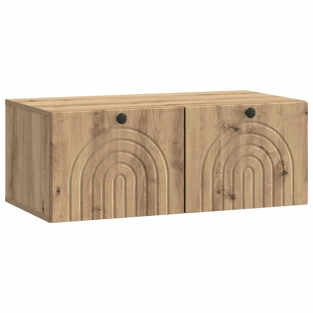 Mobile Porta TV da Muro-Credenza per TV sospesa Rovere Artigianale 78,5 x 41 x 30 cm 486779