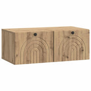 Mobile Porta TV da Muro-Credenza per TV sospesa Rovere Artigianale 78,5 x 41 x 30 cm 486779