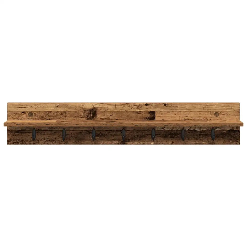Appendiabiti a muro Legno vecchio 100 x 10.5 x 18 cm 874409