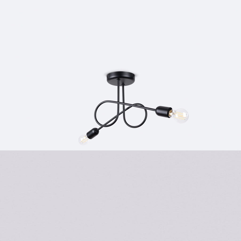 Lampadario LOOP 2 nero