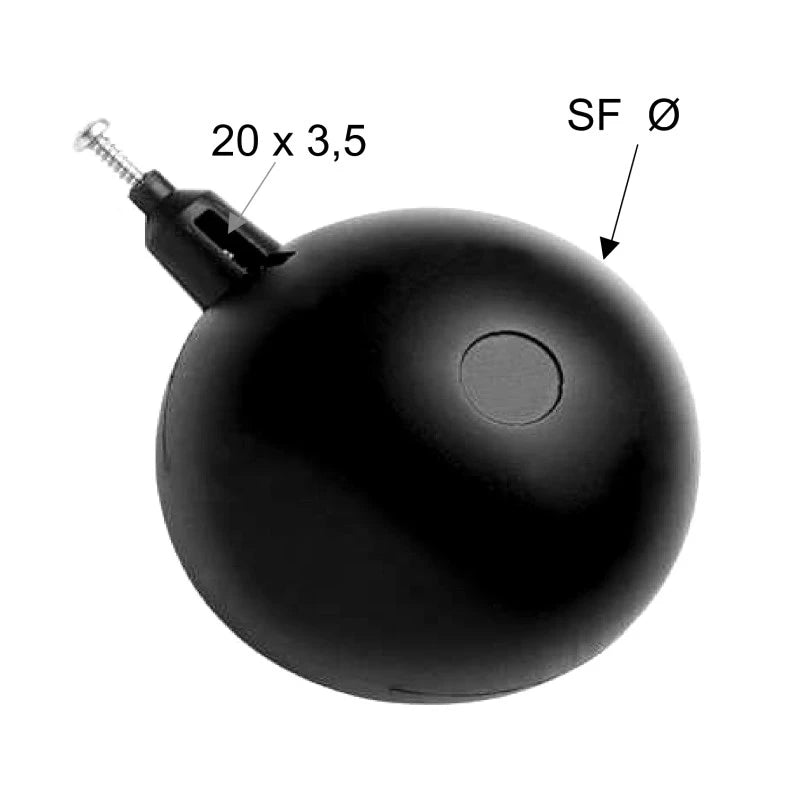 Sfera in plastica con scorrevole diam. 150